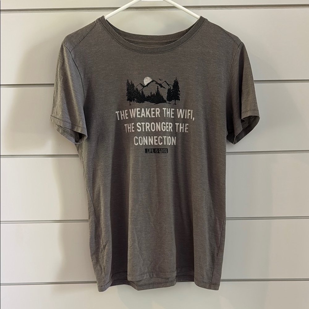 Life Is Good Gray Short Sleeve T-Shirt